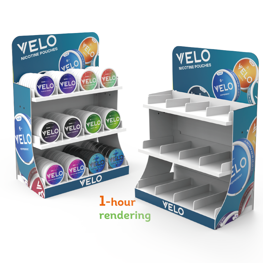 Apache Custom PVC Counter Mouth Tobacco Display Racks for Smoke Shop — view 1