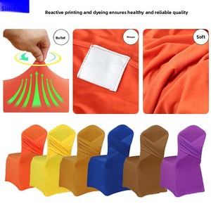 Hotel Restaurant wings Stretch All-inclusive Polyurethane Spandex Plain Dyed White Wedding <strong>Banquet</strong> <strong>Chair</strong> <strong>Cover</strong> - Product Image 4