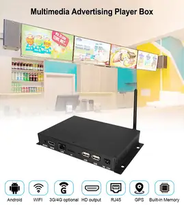 Wifi Networked Android Ads Video Digital Signage Player Media Box CMS For Advertising
