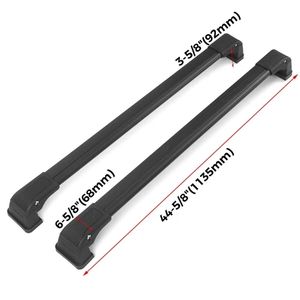 แร็คหลังคาสำหรับ Kia SOUL 2014-2019สีดำ2ชิ้นอลูมิเนียม - Product Image 6