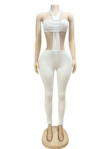Combinaison moulante sexy pour femme, sans bretelles, dos nu, style halter, tendance - Product Image 6