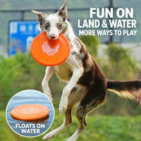 Disque volant de luxe 2-en-1 en TPR pour chien, gamelle flottante résistante aux morsures, jouet de rapport pour l'entraînement et le jeu en extérieur