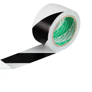 Hazard YOU JIANG White And Black Safety Signage Printed Field Outdoor Underground Road Warning Hazard Tape PVC Floor Marking Tape