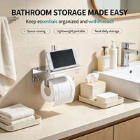 Support mural en acier inoxydable pour papier toilette avec étagère pour téléphone, distributeur de rouleaux de papier, accessoires de salle de bain, rangement – Vente en gros