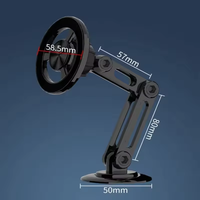 NOUVEAU Support de téléphone portable pliable en alliage pour voiture, support magnétique universel rotatif à 360 degrés pour iPhone