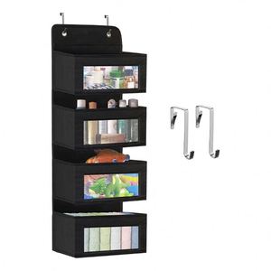 4 Large Pockets Breathable Non-woven Fabric Door Hanging Organizer Over the Door Storage Organizer - Product Image 2