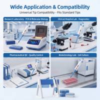 Pipette Microscopique avec Support, Série Single Top Pette, Micropipette Monocanal pour la Manipulation Précise des Liquides en Milieu Professionnel