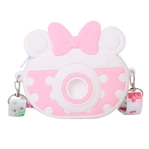 Kawaii Lucu 2022 Baru Busur Kartun Mode Dompet Silikon Tas Bahu Tas untuk Anak-anak - Product Image 5