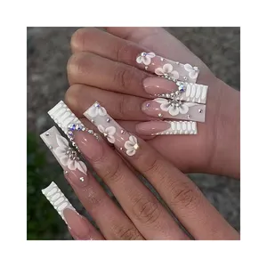 The Best Quality Reusable Press On Nails Customized Package Nails Artificial Fingernails False Glue On Nails Wholesale
