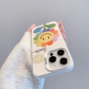 Tournesol souriant <span class=keywords><strong>mignon</strong></span> adapté pour <span class=keywords><strong>iPhone</strong></span> 17 16 15 14 13 12 11 Pro Max Air étui de téléphone portable créatif Anti-chute - Product Image 3