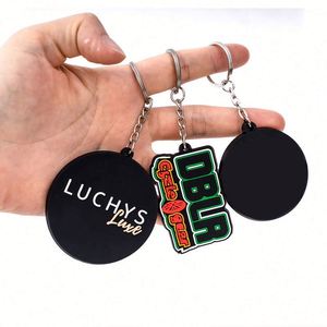 Porte-clés promotionnels en PVC en caoutchouc gaufré et gaufré avec logo personnalisé Porte-clés souples personnalisés - Product Image 2