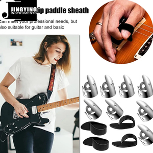 Thép không gỉ Guitar ngón tay Picks nhựa ngón tay cái Picks 12 cái Guitar ngón tay ngón tay cái Picks cho guitar <span class=keywords><strong>banjo</strong></span> Harp Bass plectrums - Product Image 4