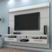 Support TV en cristal moderne à 3 tiroirs avec miroir Console TV Meuble TV pour salon Mobilier d'hôtel