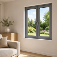 Ventana Abatible de Aluminio Personalizada con Doble Acristalamiento, Antirrobo, Diseño Moderno y Simple, Marco Estrecho, Ventana de Balcón, Ventanas para Casa