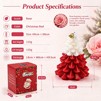 Vela Aromática 3D con Forma de Árbol de Navidad, Caja de Regalo de Lujo, Decoración Navideña para Mesa, Vela Perfumada, Regalo de Navidad para el Hogar