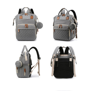 Bolsa de Pañales Impermeable para Bebé, Bolsa de Viaje Plegable para <span class=keywords><strong>Cuna</strong></span>, <span class=keywords><strong>Mochila</strong></span> de Maternidad - Product Image 3