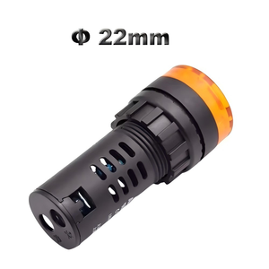 AD16 22SM pannello montaggio segnale di allarme lampada 12V 24V 110V 220V lampeggiante indicatore LED con cicalino intermittente di plastica verde rossa - Product Image 2