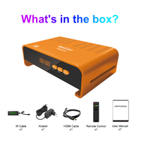 Récepteur TV Satellite MeeCast DVB-S2 HD, Décodeur avec 12 Mois de Chaînes IPTV Gratuites, Support H.264 USB Wi-Fi