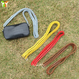 PU leather bag shoulder <b>strap</b> with pressure relief, universal chain with <b>adjustable</b> length, mobile phone lanyard chain, bag - Product Image 3