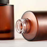 Bouteille compte-gouttes vide en verre avec Pipette, 30ml 40ml, épaule plate, huile essentielle, sérum, givré, transparent, vente en gros