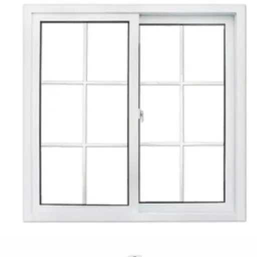 Fenêtres coulissantes à double vitrage Upvc de conception de fenêtre en PVC sur mesure