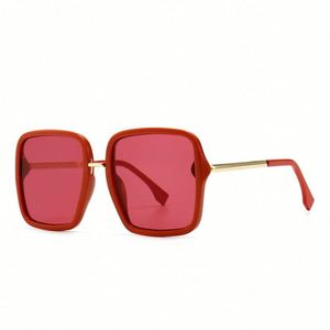 Lunettes de soleil carrées surdimensionnées à la mode avec logo personnalisé, vente chaude, UV400, blanches, pour femmes - Product Image 2