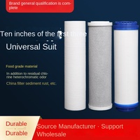 Cartouches filtrantes 7dongjingjie 10 pouces en coton PP + UDF + CTO, ensemble de pré-filtres à 3 étapes pour purificateurs d'eau domestiques RO, garantie 3 ans