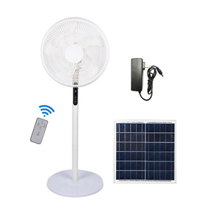 16Inch Factory Wholesale Rechargeable Fan With Lithium Battery USB Charge Powerful 3 Speeds <b>Standing</b> Solar Fan With Solar PB450- - Product Image 4