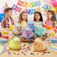 Balle en mousse transparente en forme de canard aux couleurs lumineuses, ornements créatifs DIY, jouet pour enfants, cadeaux de fête, alimenté par piles, utilisation en intérieur