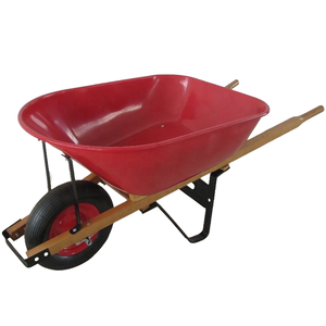 Carretilla de Construcción con Mango de Madera, Fabricada en China, Modelo WH7600, con Rueda Neumática para Uso en Jardinería - Product Image 4