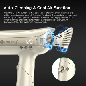 Secador de Pelo Profesional Plegable Kangroad de Doble Voltaje, 110000 rpm, Plasma Milions, de Alta Velocidad, con Infrarrojos - Product Image 5