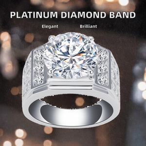 MSR-1768 Fine Jewelry IGI Gold Eternity Band Rings Custom 6ct Round Cut Lab Grown <b>Diamond</b> Engagement Party <b>Wedding</b> Men's Ring - Product Image 2