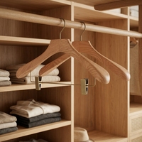 Porte-manteau multifonctionnel moderne en bois de hêtre naturel de luxe, écologique, à un seul niveau, avec ou sans pince, pour la vente en gros