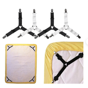 4 Uds. Correas para soporte de <span class=keywords><strong>sábanas</strong></span>, <span class=keywords><strong>sábanas</strong></span> elásticas, soportes para <span class=keywords><strong>sábanas</strong></span>, sujetadores <span class=keywords><strong>ajustables</strong></span>, pinzas para <span class=keywords><strong>sábanas</strong></span>, Clips - Product Image 1