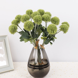 Ramo de Flores de Crisantemo Artificial, 6 Tallos, Bola Rosa Esponjosa, Decoración para el Hogar y Bodas, Plástico de Alta Simulación - Product Image 2