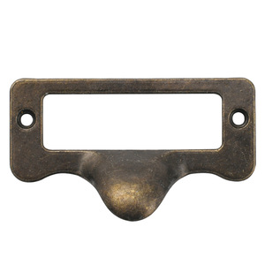 Tirador de cajón estilo antiguo de aleación de zinc, bronce, ranura rectangular para organización de cajones de gabinete - Product Image 5