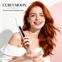 CURVY MOON Nettoyeur Dentaire Ultrasonique pour Blanchiment des Dents, Élimination des Taches, du Tartre et de la Plaque Dentaire, Soin Bucco-dentaire avec Écran Couleur et Affichage Visuel