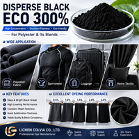 Colorant en poudre noir dispersé ECO 300% pour la teinture des tissus en polyester, fournisseur de colorants textiles