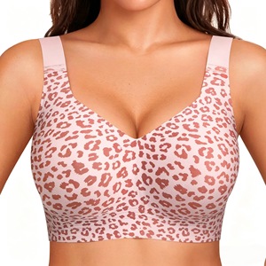 Sujetador sin costuras de talla grande para mujer, con soporte suave, cobertura total, ropa interior cómoda para el día a día, copa de nailon transpirable tejida - Product Image 3