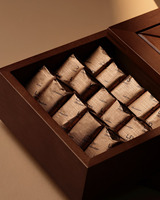 Boîte d'emballage alimentaire en bois de noyer pour le Ramadan, tiroirs rotatifs personnalisés, boîte cadeau en bois pour chocolats, boîte cadeau de luxe pour le Eid, boîte à épices