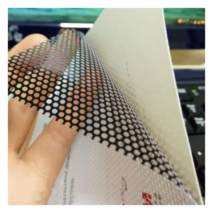 see thru sticker Perforated sticker printing glass sticker one way vision