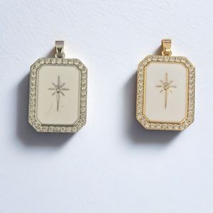 European Style Men's Pendant Necklace Copper Alloy Zircon Inlay <b>Star</b> <b>Design</b> Pave Setting Gift Jewelry Accessory - Product Image 2