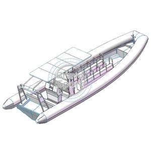Embarcación semirrígida de aluminio de alta velocidad CE de 26 pies, RIB 860 Orca Hypalon, <span class=keywords><strong>Barca</strong></span> 860 - Product Image 4