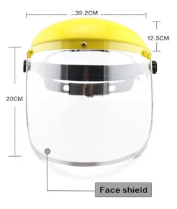Vente en gros Soudeurs anti-impact réutilisables pour le ponçage Soudure Transparent Clair Bouclier facial Demi-acrylique Bouclier de protection pour casque - Product Image 6