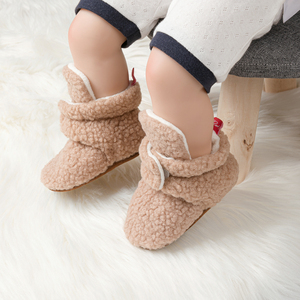 Personalización recién nacido caminar cunas calcetines cálido invierno antideslizante Infantil Niño niñ<span class=keywords><strong>a</strong></span> suela suave cálido polar bebé botines - Product Image 6