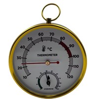 Thermo-hygromètre 2-en-1 en acier inoxydable avec affichage LED, fonction mémoire, haute précision pour salles de vapeur/saunas, maison et bureau