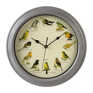 Hot Sale Modern Vintage 13 Inch Round Wall Clock Quartz Design <strong>Cuckoo</strong> Bird <strong>Call</strong> Music Needle Display Living Room Made Plastic - Product Image 3