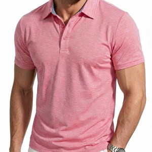 Men's Golf Shirt Solid Color Breathable <b>Large</b> Size Casual Custom Polo T-Shirt ZML - Product Image 4