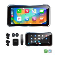 Étanche 6.25 pouces système Android 1080P double enregistreur moto Carplay Androidauto DVR TPMS surveillance GPS suivi