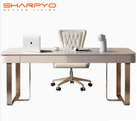 Bureau de luxe en roche, haute luminosité, moderne, simple, haut de gamme, pour ordinateur, idéal pour la maison et l'étude, durable et tendance